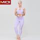 Women Fitness Yoga Set High Waisted With Mesh Deisgn Gyms Pant