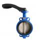 Factory 4 Inch Pn16 Class150 Ductile Iron Body Handle Wafer Butterfly Valve For Water Oil Gas