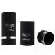 Flat Top Black Round Perfume Tube Packaging with EVA Insert Silver Stamping Cosmetic Tube Packaging