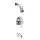 Single Handle Brass Wall Mount Bathroom Sink Faucet / Three Holes Bathtub Mixer Tap