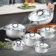 New Arrival Home Kitchenware Cooking Pot Set 201 Stainless Steel Soup Pot Set Cooking Cookware Sets