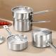 Kitchen Cooking Food Soup Stock Pot Straight Saucepan With SS Handle