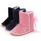 New arrived Rubber sole Bowknot 0-18 months infant Walking baby boots