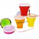Stainless steel circle silicone folding expansion cup outdoor portable mouth 9*8*4.5cm