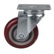 130KG Red Rotating PP PVC Caster Wheels Without Brake