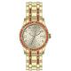 Diamond on bezel 30.0mm round all stainless steel watches for ladies ,ladies