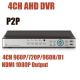 CCTV DVR Support 2*4TB Hard Disk HD AHD 720P 960P 8CH Standalone Video Surveillance Recorder HDMI 1080P output,P2P DVR