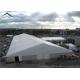 Durable White Warehouse Tents Aluminium Structure Pvc Fabric Glass Walls