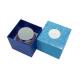 Blue Lid And Base Box 50ml Skin Care Cream Jar Packaging Container UV Coating Surface