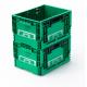 Convenient Collapsible Plastic Crate for Warehouse Storage and Transport 400x300x230mm