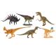 Realistic Multi Colored Jurassic Age Figure Toy / 6 PCS Mini Dinosaur Figure Set Hand Painted
