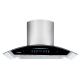 SS Chimney Electric Arc Glass Chimney Hood with App Control Low Noise 183W Power