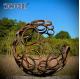 Circular Splicing Spherical Corten Steel Sculpture 120cm For Garden