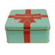 0.23mm Square Shape Biscuit Tin Box Cookie Tin Containers
