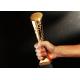 Gold Plated Polyresin Trophy Cylinder Shape Year - End Bonus For Enterprise Staff