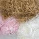 Christmas Present Wrapping Accessories , White Pink Filling Raffia Coloured Shredded Paper Tissue