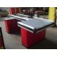 Supermarket Grocery Store Checkout Counter /  Steel Cash Register With Conveyor Belt
