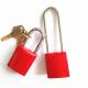 Red Yellow Aluminum Body Steel Shackle, Brass Cylinder Lock Inner Safety Lockout Padlocks