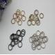 Guangzhou factory sales bag parts and accessories gold 10 mm round metal wire iron buckles