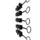 High Tension Flat Cable Clamp ABS Plastic S-Anchor Clips for FTTH Accessories in Black