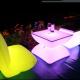 PE Plastic LED Glow Furniture , Glow Cocktail Tables 16 Color Changeable