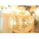 Fancy Light Bulbs With Vintage Spiral Filament , Golden Glass Decorative Light Bulbs