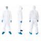 Hooded Disposable Protective Coveralls , Breathable Disposable Coverall Suit