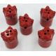 Carbon Steel 38mm Thread Button Bit 4 / 7 Buttons For Ore Mining Blasting