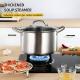 Kitchen Hot Fashion Silver Cooking Soup Pot 410 Stainless Steel Steamer Pot Induction Stock Pot With Glass Lid