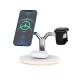 PC ABS 3 In 1 15W Magnetic Desktop Wireless Charger For Cell Phone