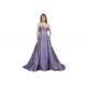 Chest Wrap Middle Easter Evening Dresses , Purple Color Sleeveless Ball Gown