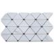 Triangle Dots Carrara Marble Mosaic Tile , Decorative Mosaic Tiles Honed Finish