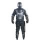 Black Color Police PC Riot Security Suit / Riot Gear Body Armor With Tonfa Pouch