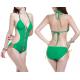 High quality UV-protective swimsuit green color swimwear for women
