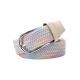 PU Alloy Buckle Stretch Elastic Belt Waist 3.5cm Polyester Cotton