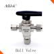 3 Way 1/8 1/4 3/8 1/2 Stainless Steel 316 High Pressure Ball Valve