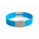 QR Silicone Medical ID Bracelets Metal Plate Engraved With Metal Clasp