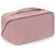 Leather Waterproof Multifunctional Makeup Bag With Handle And Divider For Women