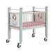 Pink Cartoon Movable Baby Bed , Steel Epoxy Baby Care Bed With Castor hospital baby bed hospital infant bed