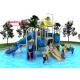 Outside Water Park Playground Equipment Slip Slide Easy To Maintain Long Life Span