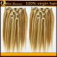 Light color Personalized European Straight Real Hair Clip In Hair Extensions double machine weft