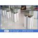 MDF Glass Jewelry Display Case With Light / Museum Display Pedestals