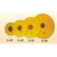 Laboratory Dental Lab Products Yellow Cotton Polishing Wheel 3mm * 40mm