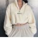 Small Quantity Clothing Manufacturer Women'S Thickened Lamb Fleece Sweatshirt Short Half Turtleneck Zipper Sweater