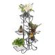 Outdoor Plant Stand Display Shelf Hanging Cast Iron Flower Pot Holder Multi Tiered