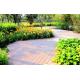 Weather-proof WPC Decking Flooring Grain Surface For Park Decoration