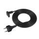 Coiled Euro Electric 2Prong With Plug 0.5Mm2 European Power Cord To C7