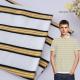Plain Cotton Sweat Absorbent Striped Knit Fabric For T - Shirt