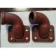 Cast Iron Elbow Pipe Painted In Red HT250 Green Sand Casting