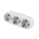 European 3-Way Power Plug Adapter with 3 AC Outlets 250V 10A Compact Conversion Plug for Home and Travel Use